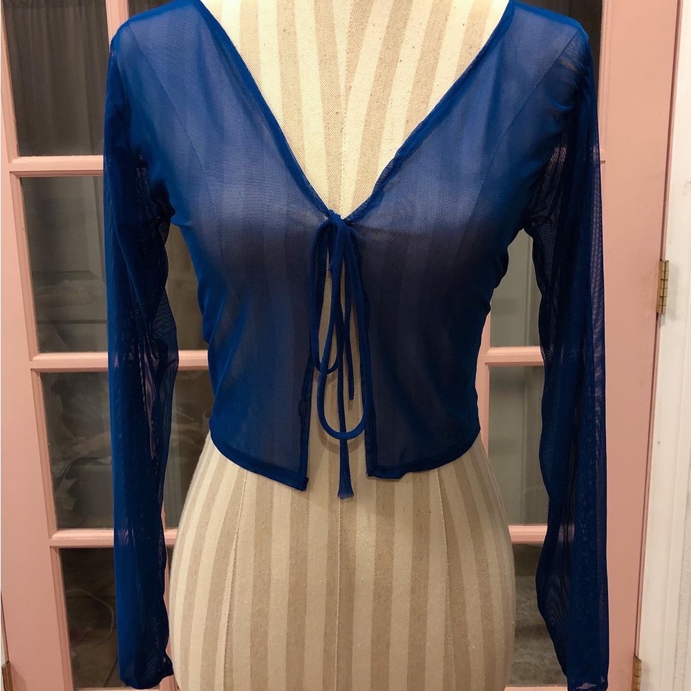 Blue cardigan